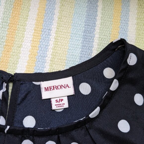 ⭐ Merona black & white polka dot blouse Small - Picture 6 of 16
